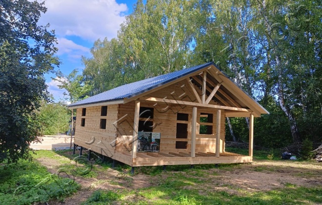 3 Брусовой дом ОД-25, 12x7.5м, 90 М², Калужская область, Жуковский район, деревня Кутепово (10)